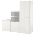 SMÅSTAD / PLATSA Storage combination, white/white, 180x57x181 cm