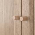 BILLY / OXBERG Bookcase combination with doors, oak effect, 240x30x106 cm