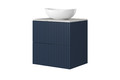 Wall-mounted Wash-basin Cabinet MDF Nicole 60cm, dark blue