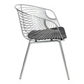 Metal Chair Sligo 44x44cm, silver