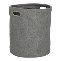 Felt Boxes Set of 2pcs, round, grey