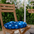 KLÖSAN Chair cushion, outdoor, dark blue, 35 cm