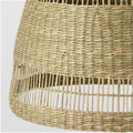 TORARED / HAVSDJUP Pendant lamp, handmade sedge/black, 36 cm