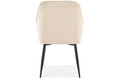 Glamour Chair with Armrests EMMA, velvet, beige