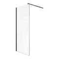 GoodHome Walk-in Shower Panel Beloya 80 cm, transparent/black
