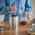 BETTHAJ Tin with lid, for coffee/tea/silver-colour, 1.3 l
