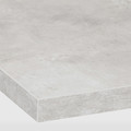 EKBACKEN Worktop, light grey concrete effect, laminate, 186x2.8 cm