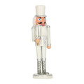 Nutcracker Christmas Decoration 28cm, white, hat