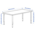 MITTCIRKEL / OLOV Desk, lively pine effect/white, 120x60 cm