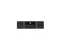 Wall-Mounted TV Cabinet Verica 150 cm, charcoal/gold handles