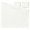 SCHERSMIN Duvet cover and 2 pillowcases, white, 200x200/50x60 cm