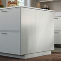 ASPUDDEN Cover panel, light grey, 62x220 cm