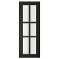 BODBYN Glass door, black, 30x80 cm