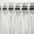 BERGNEJLIKA Net curtains, 1 pair, white/with heading tape, 145x250 cm