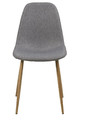 Upholstered Dining Chair Wilma, grey/oak