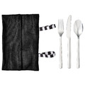 FINSKUREN Travel cutlery with case, stainless steel/black