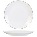 Plate Pearl Gold 27cm, white