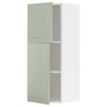 METOD Wall cabinet with shelves/2 doors, white/Stensund light green, 40x100 cm