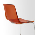 TOBIAS Chair, brown/red/chrome-plated