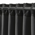 ANNAKAJSA Room darkening curtains, 1 pair, anthracite, 145x300 cm