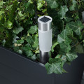 SOLVINDEN LED solar-powered lighting, cylinder/aluminium-colour