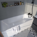 GoodHome Acrylic Bathtub Teesta 160x70 cm, white