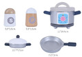 Wooden Kitchen Playset with Light & Accessories House, grey 3+