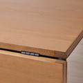 DANDERYD Drop-leaf table, pine veneer/black, 74/134x80 cm