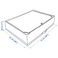 STUK  Storage case, white/grey, 71x51x18 cm