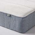 LYNGÖR Divan bed, Vesteröy medium firm/light blue dark grey, Standard King