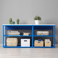 PLATSA Open shelving unit, blue, 140x42x63 cm