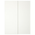 HASVIK Pair of sliding doors, white, 150x201 cm