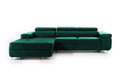 Corner Sofa-Bed Left Annabelle II Green Monolith 37