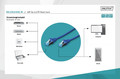 Digitus Patch Cord U/UTP Cat5e PVC 3m, blue