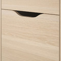 ALEX Drawer unit on castors, white stained oak effect/black, 36x50 cm