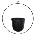 Hanging Plant Pot GoodHome, round, black