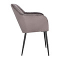 Upholstered Chair Emilia Velvet, 1pc, dark grey/black