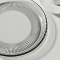HAVSGÄDDA Side plate, stripe pattern/grey, 21 cm