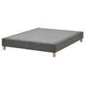LYNGÖR Spring mattress base, incl leg/dark grey, 140x200 cm