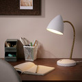 ISNÅLEN LED work lamp, white/brass-colour