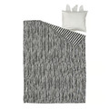 NATTHÄGER Duvet cover and pillowcase, black white/zebra, 150x200/50x60 cm