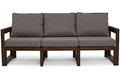 Outdoor 3-Seat Sofa MALTA, dark brown/graphite