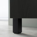 BESTÅ Storage combination w doors/drawers, black-brown Björköviken/Stubbarp/brown stained oak veneer, 120x42x74 cm