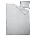 PILTANDVINGE Duvet cover and pillowcase, grey, 150x200/50x60 cm