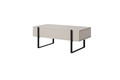 Coffee Table with 2 Drawers Verica, cashmere/black legs