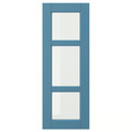 LERHYTTAN Glass door, blue, 30x80 cm