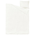 SCHERSMIN Duvet cover and pillowcase, white, 150x200/50x60 cm