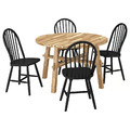 SKOGSTA / SKOGSTA Table and 4 chairs, acacia/black, 120 cm