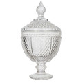 Glass Sweet Jar Diamond 31cm