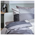 BRUNKRISSLA Quilt cover and 2 pillowcases, black, 200x200 cm/50x60 cm